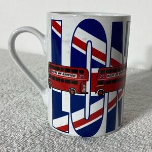 Elgate London Union Jack with 4 Buses Ceramic Mug
